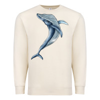 Sandshell humpback whale jumping Premium Sweatshirt - BarkalooDesign