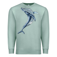 Seafoam humpback whale jumping Premium Sweatshirt - BarkalooDesign