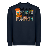 Navy whatever spices your pumpkin Heavyweight Sweatshirt - CowhideDigitalArt
