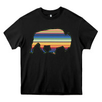 Black Aztec Bison Silhouette Heavy Core Tee - Bettercallsaul