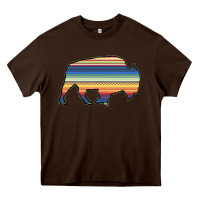 Chocolate Brown Aztec Bison Silhouette Heavy Core Tee - Bettercallsaul