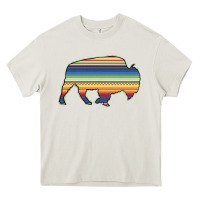 Cream Aztec Bison Silhouette Heavy Core Tee - Bettercallsaul