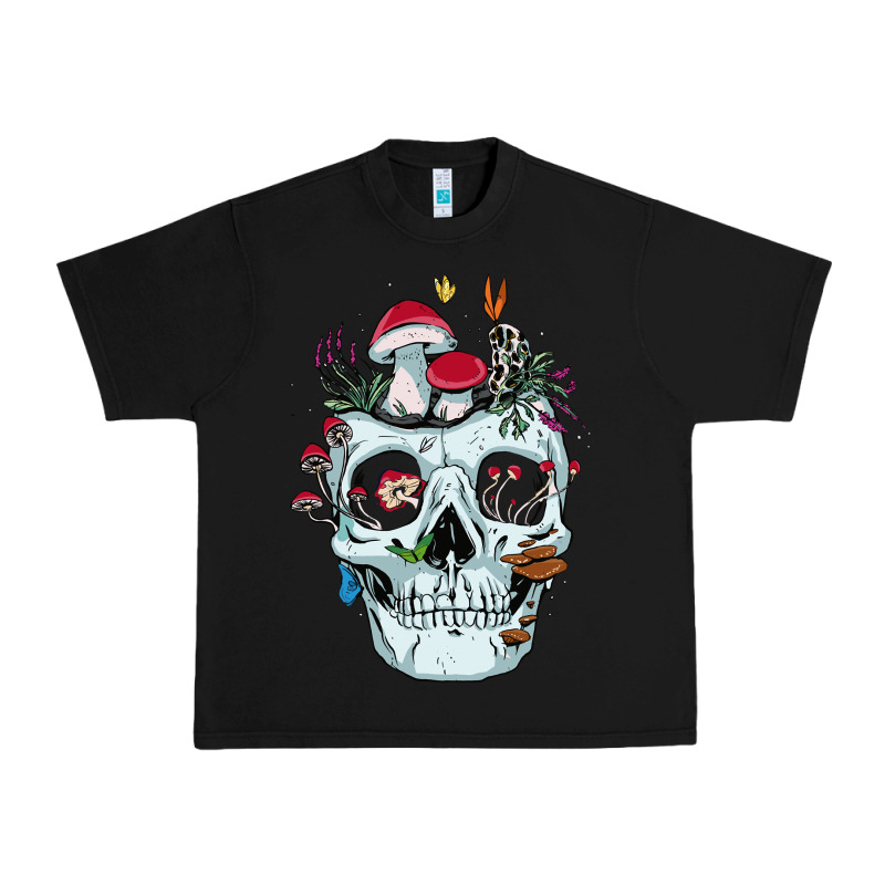 Halloween Skull Collector Mushrooms Flowers And Butterflies Sweatshirt Urban Heavy Tee by trangStudio | Teevron