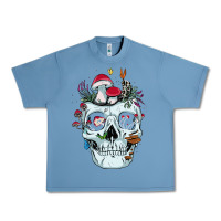 Pebble Blue halloween skull collector mushrooms flowers and butterflies sweatshirt Urban Heavy Tee - trangStudio