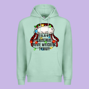 This Is My Christmas Movie Watching Premium Hoodie Designed By Jasminsmagicworld