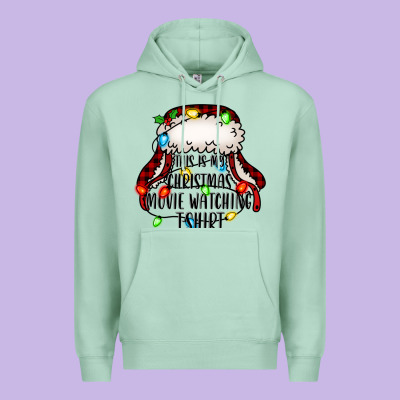This Is My Christmas Movie Watching Premium Hoodie Designed By Jasminsmagicworld