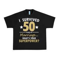Black 50 years of marriage superpower 50th wedding anniversary Urban Heavy Tee - trangStudio