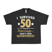 Pigment Black 50 years of marriage superpower 50th wedding anniversary Urban Heavy Tee - trangStudio