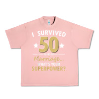 Salmon 50 years of marriage superpower 50th wedding anniversary Urban Heavy Tee - trangStudio