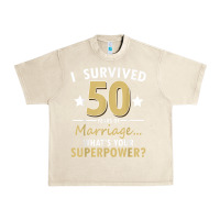 Sandshell 50 years of marriage superpower 50th wedding anniversary Urban Heavy Tee - trangStudio