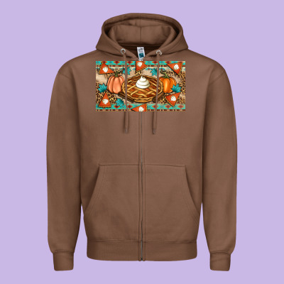 Pumpkin Pie Zipper Hoodie Designed By Artiststas
