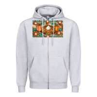 Heather Grey pumpkin pie Zipper Hoodie - Artiststas