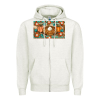 Oatmeal Heather pumpkin pie Zipper Hoodie - Artiststas