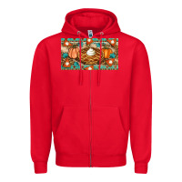 Red pumpkin pie Zipper Hoodie - Artiststas