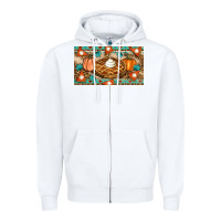 White pumpkin pie Zipper Hoodie - Artiststas