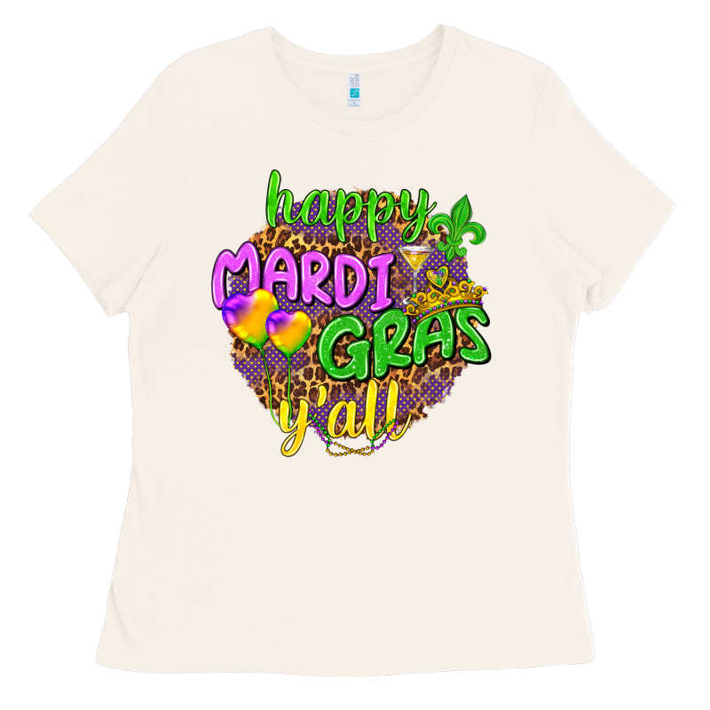 Happy Mardi Gras Y'all Ladies Tee by NancyCooperArtShop | Teevron