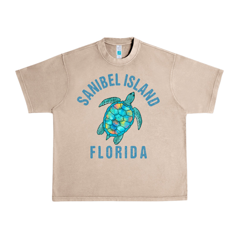 Sanibel Island Beach Design  Sea Turtle Illustration Gift Pullover Hoo Urban Heavy Tee by trangStudio | Teevron