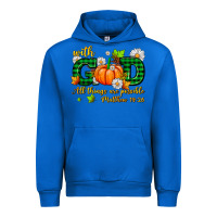 Cobalt with god all things are possible Urban Hoodie - AdoDesignShop