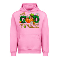 Fuchsia Pink with god all things are possible Urban Hoodie - AdoDesignShop