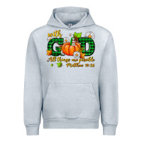 Heather Grey with god all things are possible Urban Hoodie - AdoDesignShop
