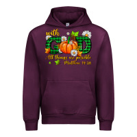 Mauve Wine with god all things are possible Urban Hoodie - AdoDesignShop