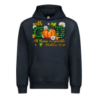 Navy with god all things are possible Urban Hoodie - AdoDesignShop
