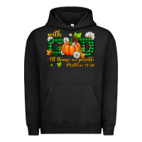Pigment Black with god all things are possible Urban Hoodie - AdoDesignShop