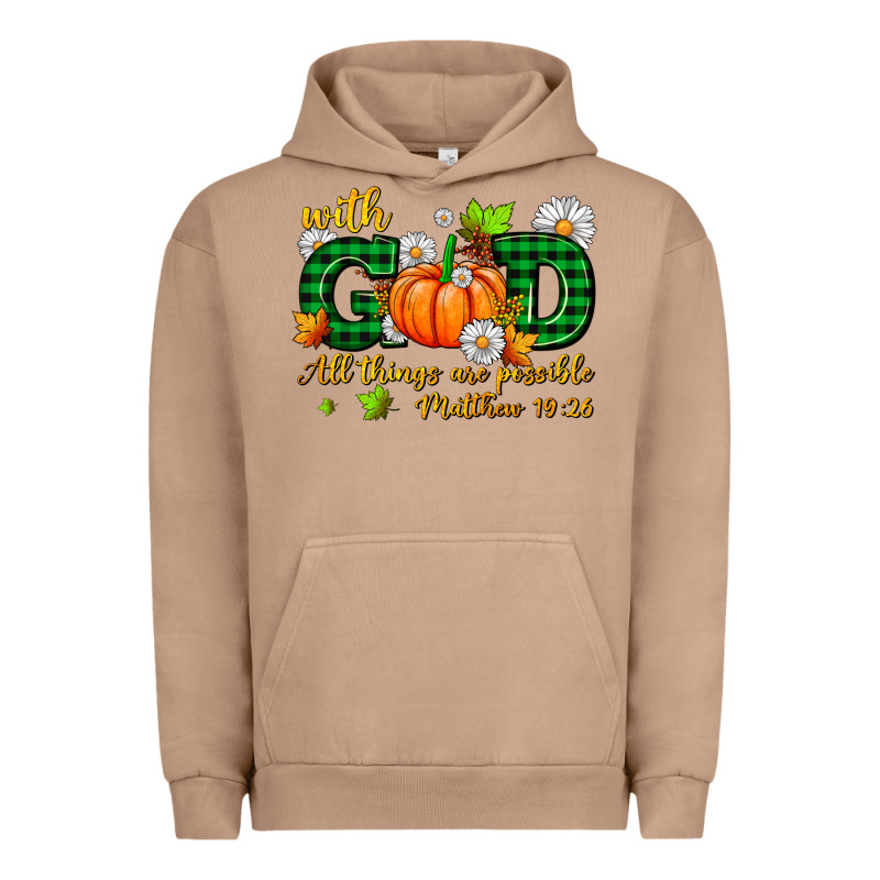 With God All Things Are Possible Urban Hoodie by AdoDesignShop | Teevron