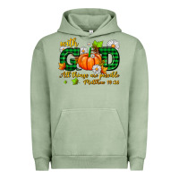 Pigment Oil Green with god all things are possible Urban Hoodie - AdoDesignShop