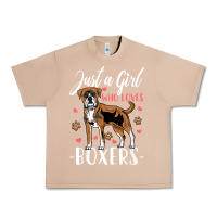 Burro Kids Boxer Dog Just A Girl Who Loves Boxers Gift Urban Heavy Tee - trangStudio
