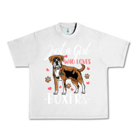 Lunar Rock Kids Boxer Dog Just A Girl Who Loves Boxers Gift Urban Heavy Tee - trangStudio