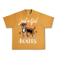 Peanut Butter Kids Boxer Dog Just A Girl Who Loves Boxers Gift Urban Heavy Tee - trangStudio