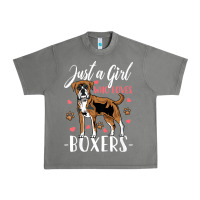 Tornado Kids Boxer Dog Just A Girl Who Loves Boxers Gift Urban Heavy Tee - trangStudio