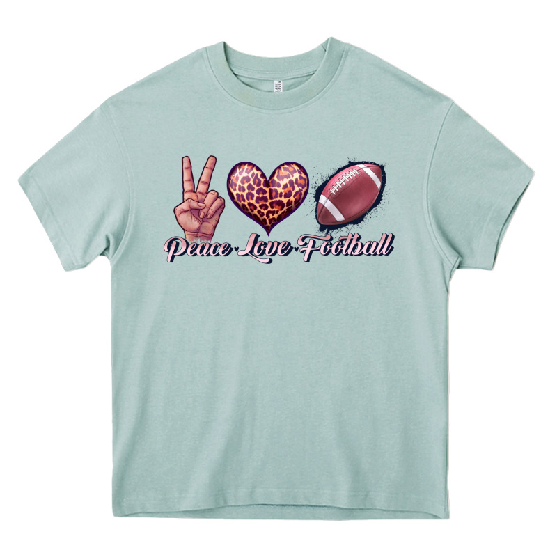 Peace Love Football Heavy Core Tee by JahusDesignShop | Teevron