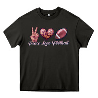 Asphalt peace love football Heavy Core Tee - JahusDesignShop