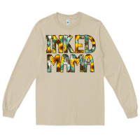 Mushroom Inked Mama Flowers Long Sleeve Tee - CowCowDesign