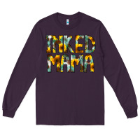 Plum Inked Mama Flowers Long Sleeve Tee - CowCowDesign
