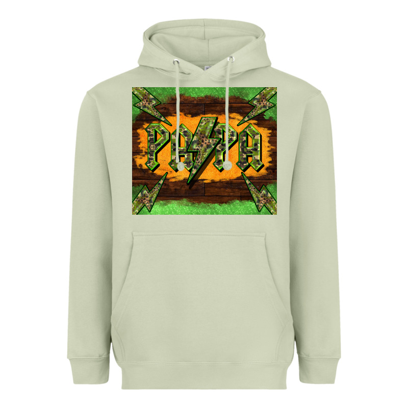 Papa  Lightning Camouflage Heavyweight Hoodie by BarkalooDesign | Teevron
