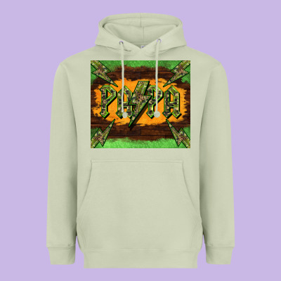 Papa  Lightning Camouflage Heavyweight Hoodie Designed By Barkaloodesign