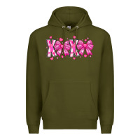Army Green XOXO Valentines Premium Hoodie - CowhideDigitalArt