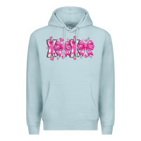 Blue Mist XOXO Valentines Premium Hoodie - CowhideDigitalArt