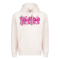 Pale Pink XOXO Valentines Premium Hoodie - CowhideDigitalArt
