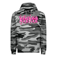 Slate Camo XOXO Valentines Premium Hoodie - CowhideDigitalArt