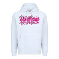White XOXO Valentines Premium Hoodie - CowhideDigitalArt