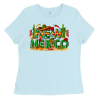 Baby Blue New Mexico Ladies Tee - texasbilliewilder