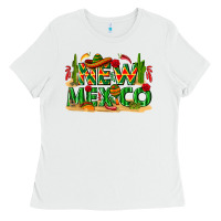 White New Mexico Ladies Tee - texasbilliewilder
