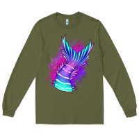 Army Green mermaid Long Sleeve Tee - Jasminsmagicworld