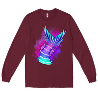 Burgundy mermaid Long Sleeve Tee - Jasminsmagicworld