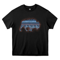 Black Bison Silhouette Blue Aztec Heavy Core Tee - Bettercallsaul