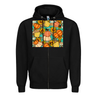 Black pumpkin sunflowers leaves Zipper Hoodie - Artiststas